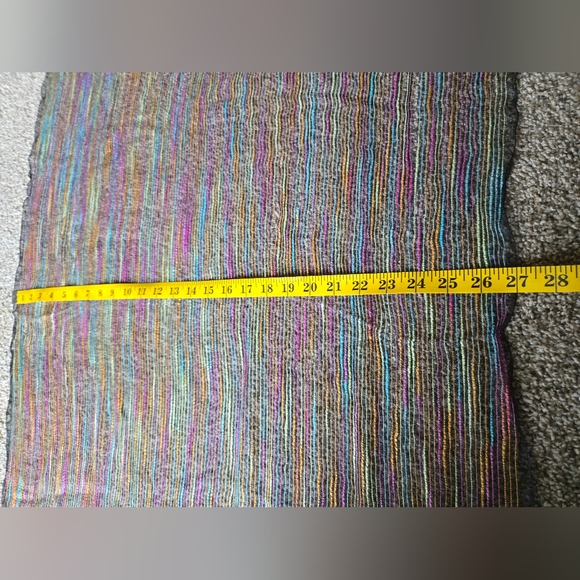 Egon Furstenberg Translucent Multicolored Rectangular Scarf - Picture 10 of 12